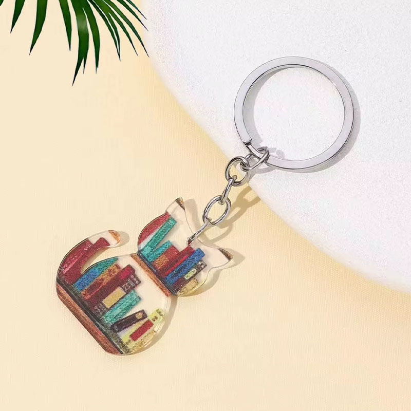 Customized Wholesale Acrylic Double-Sided Pendant Keychain Promotional DIY Accessories with Cartoon Style