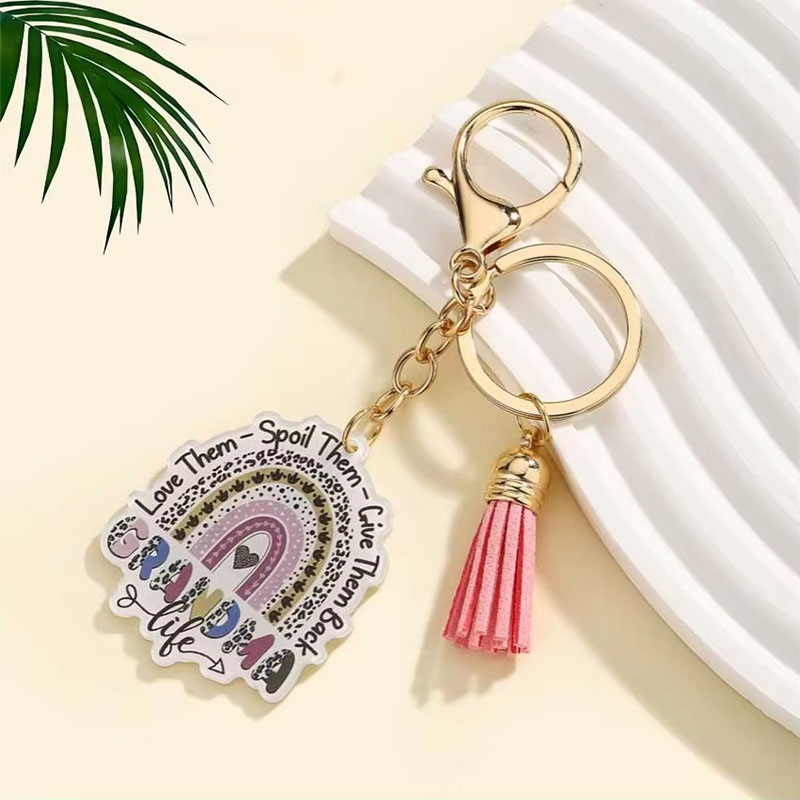 Wholesale Double Sided Acrylic Keychain Cartoon Promotional Accessory