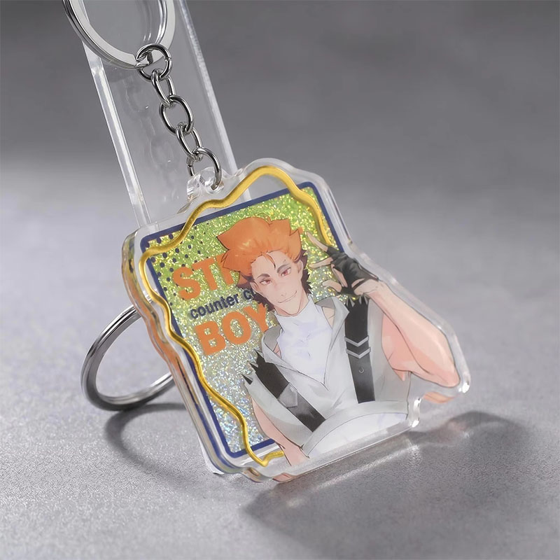 Custom Cartoon Acrylic Pencil Keychain Stationery Accessory