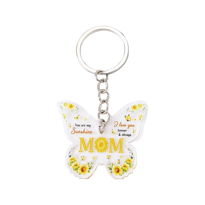 Wholesale Transparent Acrylic Anime Keychain Custom Logo Print