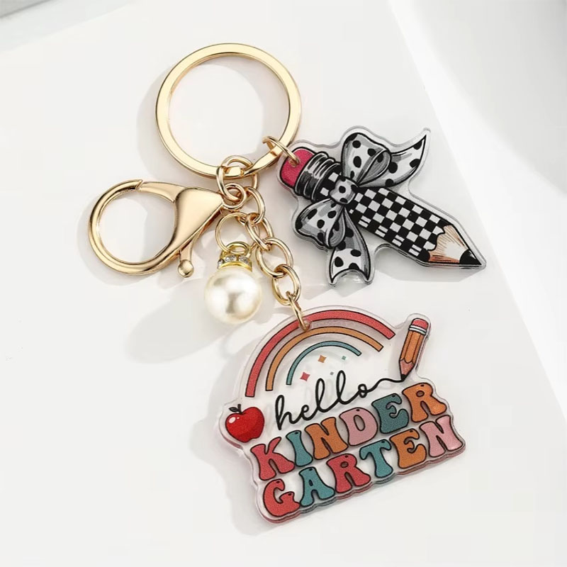 DIY Acrylic Keychain Letter Pendant Back To School