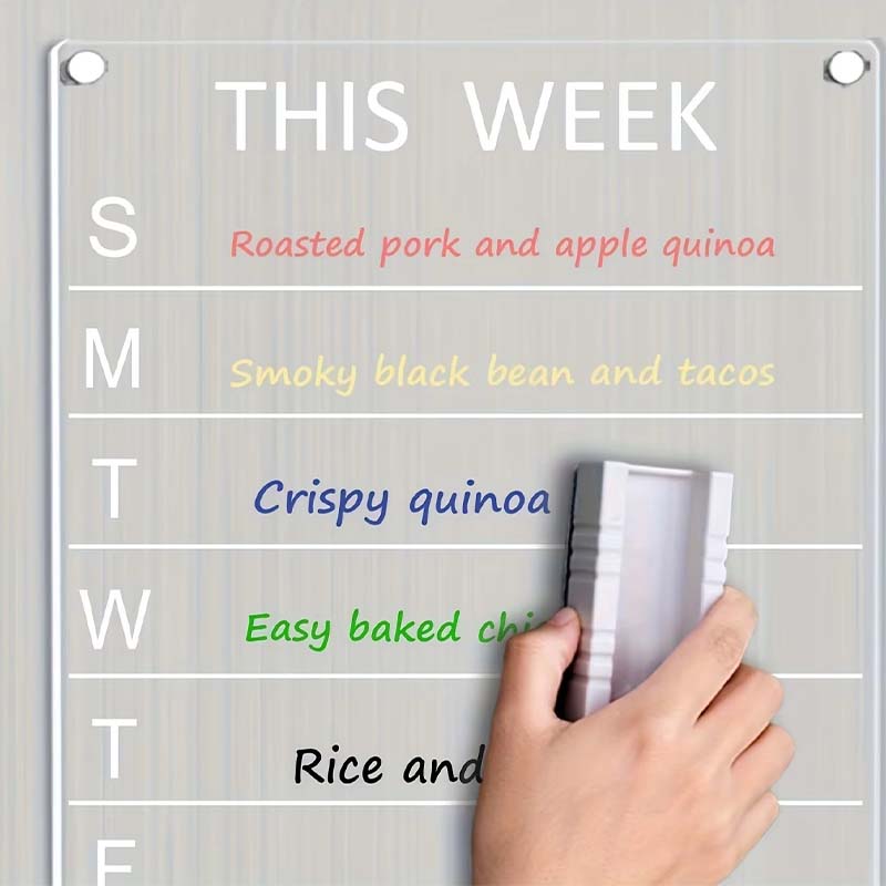 Acrylic Memo Keychain Magnetic Erasable Message Board