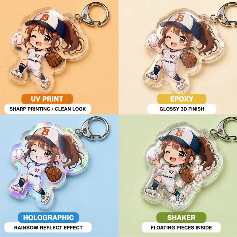 Anime Acrylic Keychain Set Custom Double Sided Printing