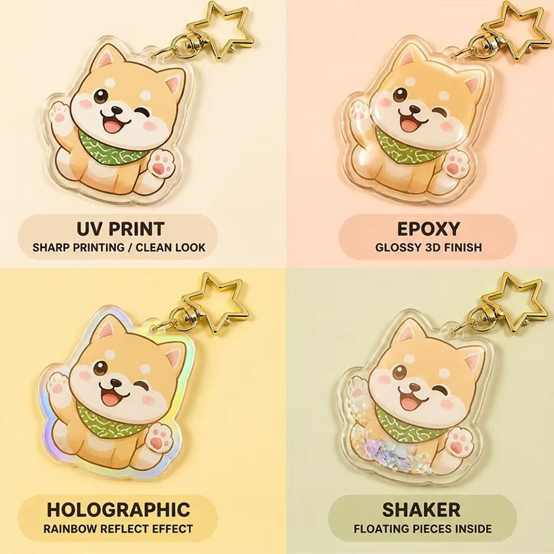 Bulk Acrylic Keychain Promotional Anime Logo Pendant