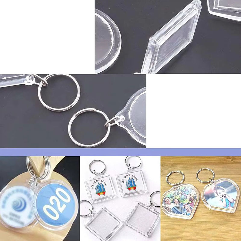 Durable Acrylic Photo Frame Keychain DIY Photo Craft