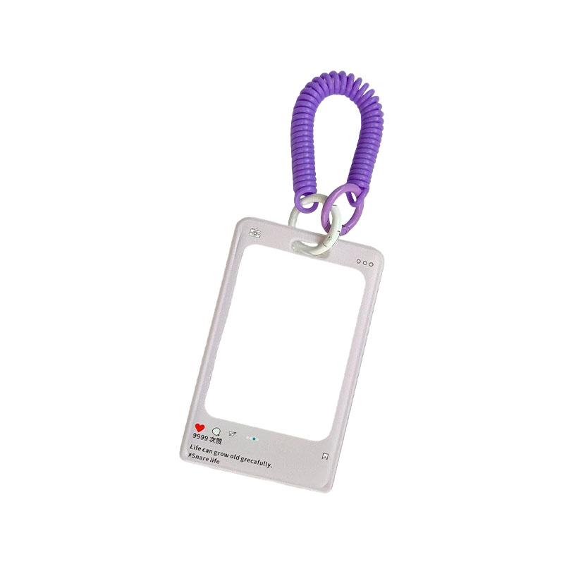 Custom Acrylic Card Holder Keychain Transparent ID Display