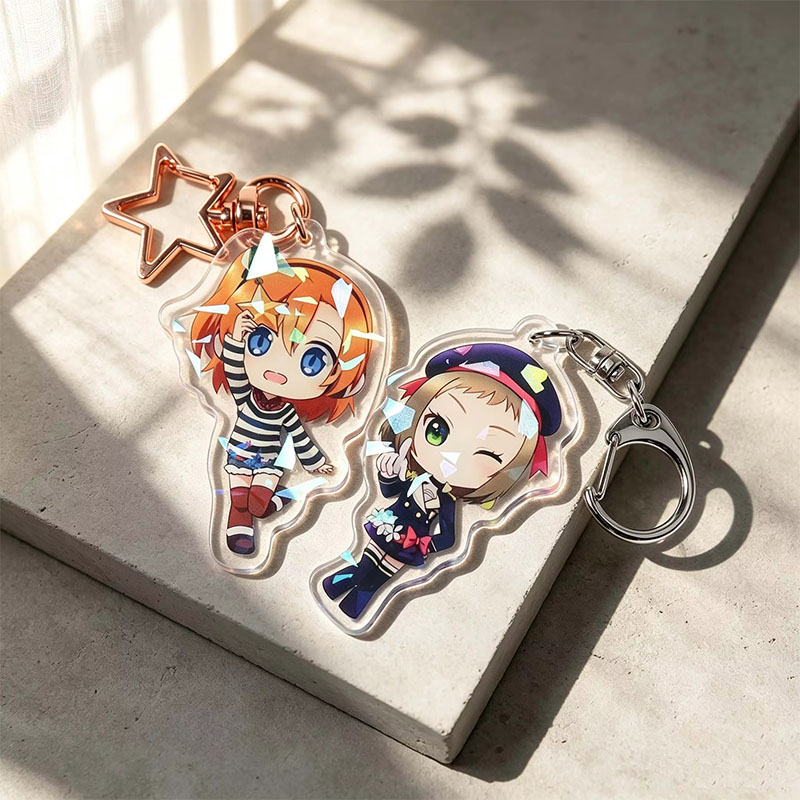 Custom Fantasy Anime Acrylic Keychain Irregular Shape Ring