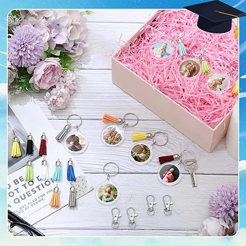 High Clarity Acrylic Photo Frame Keychain Travel Memory