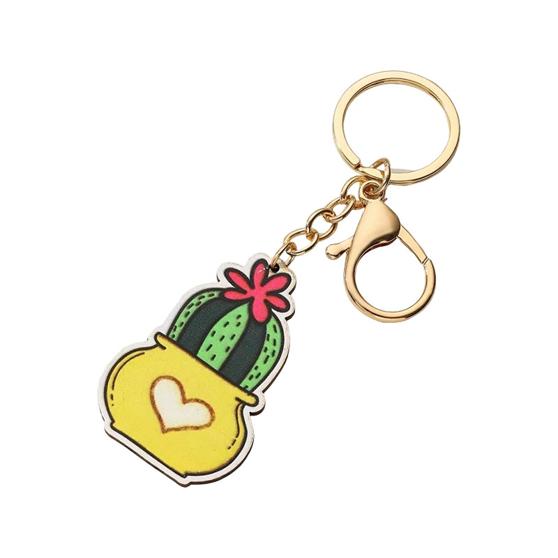Hot Selling Customized Children's Cartoon Acrylic Pencil Pendant Fun Stationery Accessory in the Shape of a Cactus Pineapple
