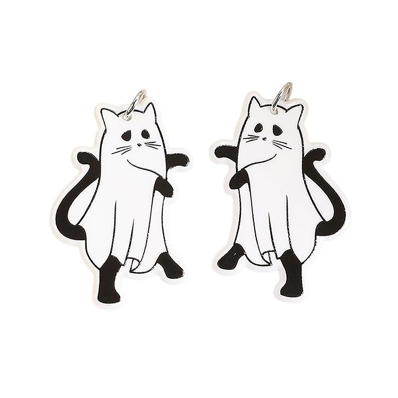 Halloween Acrylic Keychain Cartoon Charm Jewelry Accessory