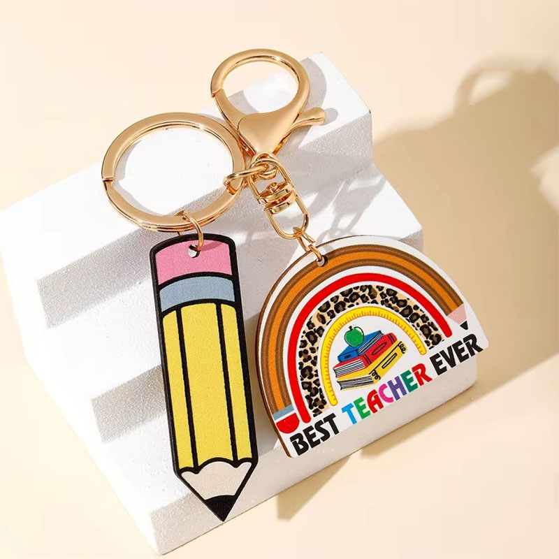 Eco Friendly Acrylic Tag Keychain Graduation Tassel Pendant