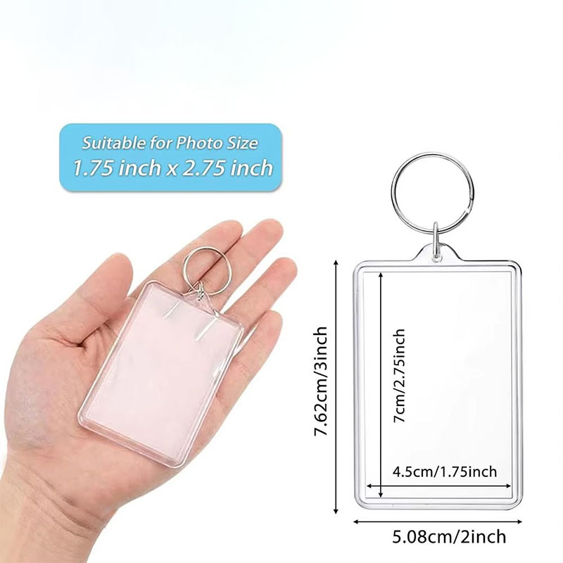 Portable Acrylic Photo Frame Keychain Anniversary Souvenir