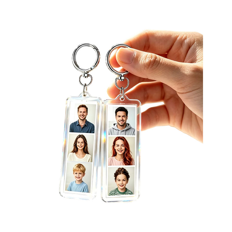 Custom Alphabet Acrylic Keychain QR Code Promotional Pendant