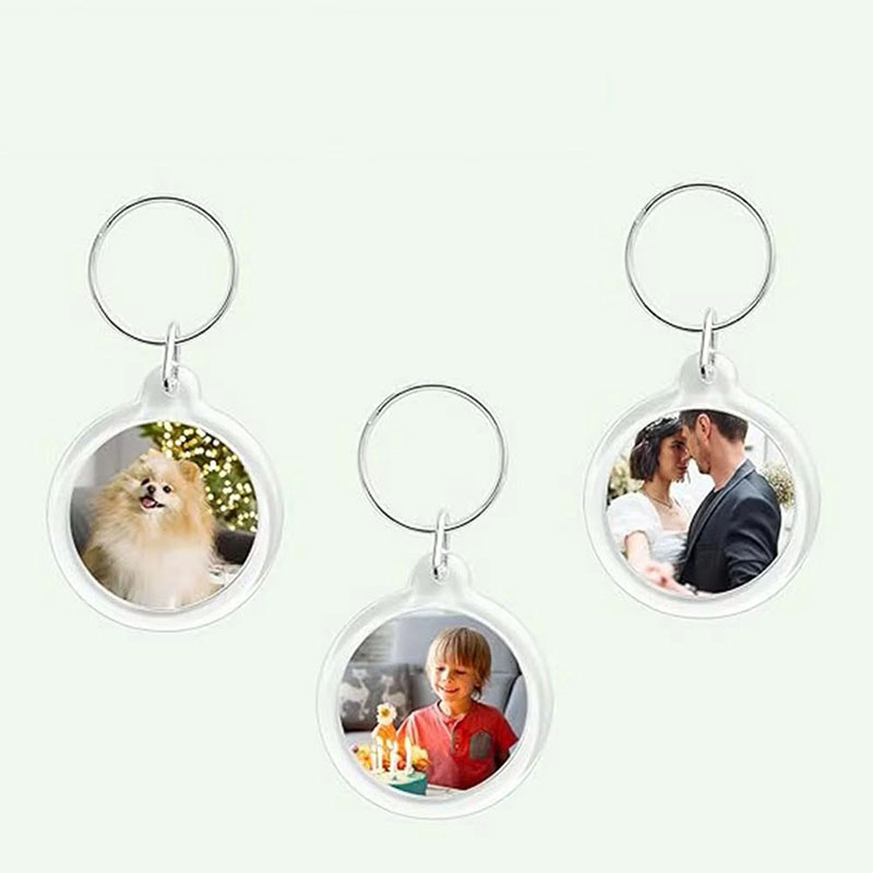 Multi Size Acrylic Photo Insert Keyring DIY Craft