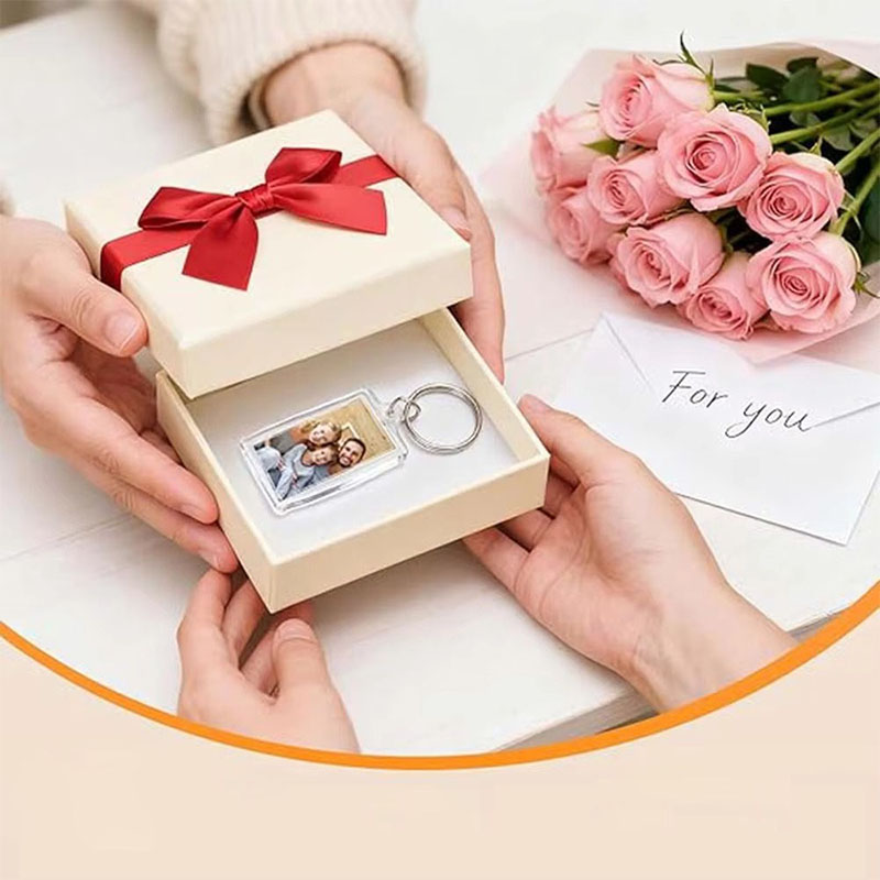 Portable Acrylic Photo Frame Keychain Travel Custom Accessory