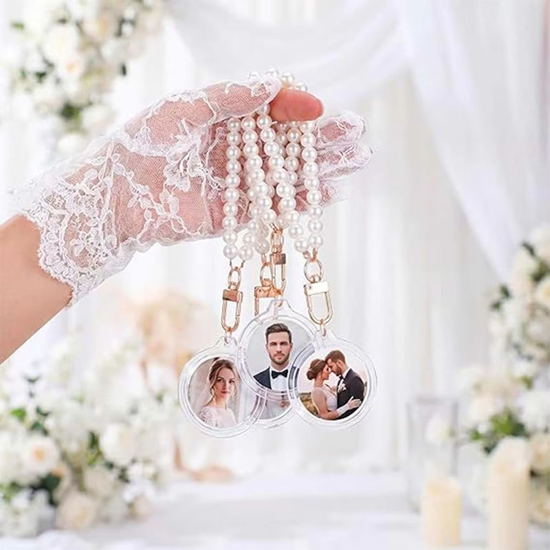 Wholesale Acrylic Photo Frame Keychain Custom Display Ring