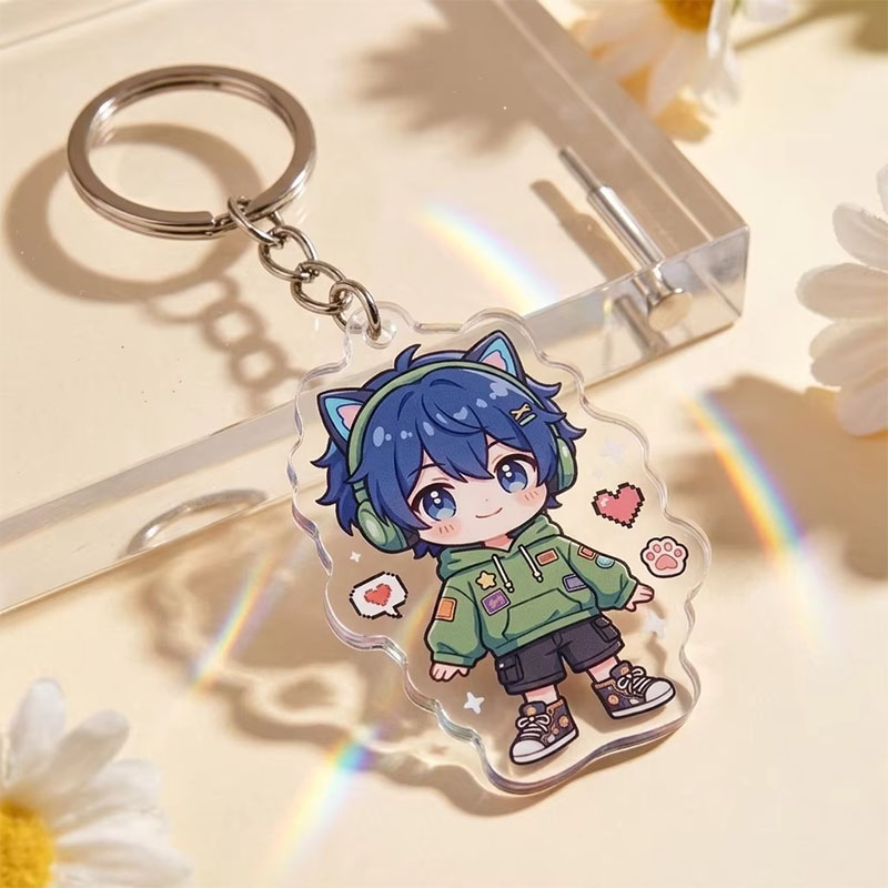 Factory Custom Animal Acrylic Keychain Lightweight Bag Pendant