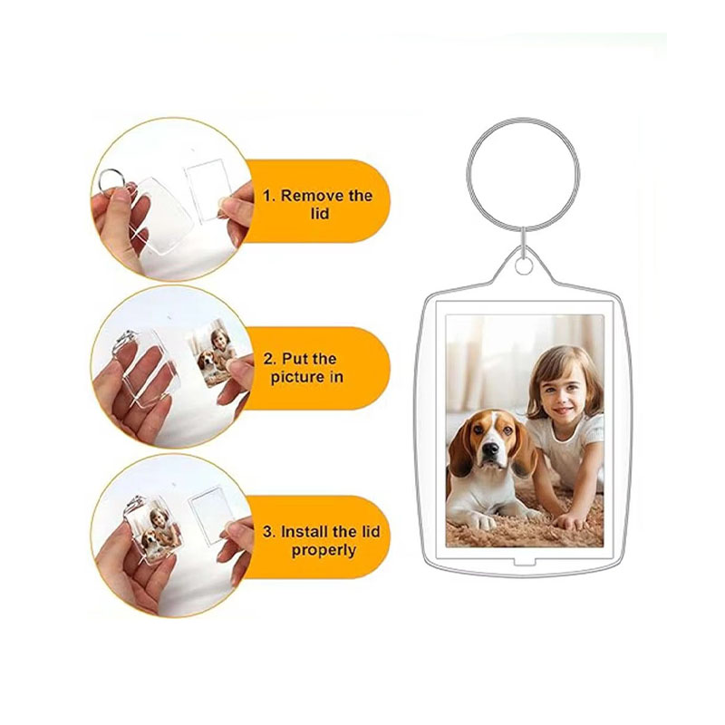 Multi Size Acrylic Photo Frame Keychain Student Craft