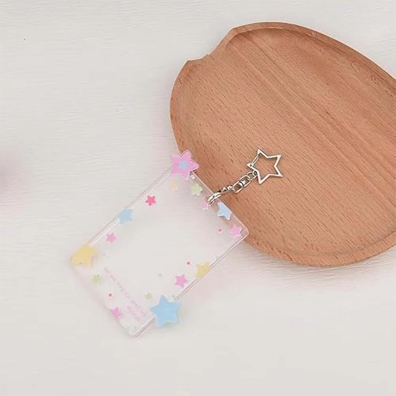Multifunctional Acrylic Photo Frame Keychain DIY Holder