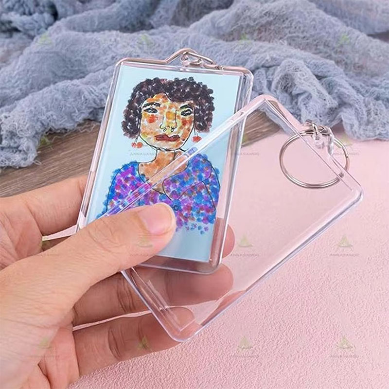 Clear Acrylic Photo Frame Keychain Custom Insert Picture