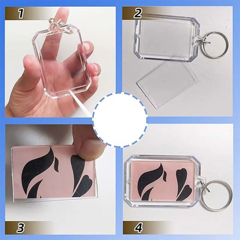 Double Sided Acrylic Photo Frame Keychain Event Custom