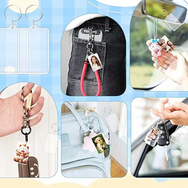 Blank Acrylic Photo Frame Keychain Graduation Souvenir Ornament
