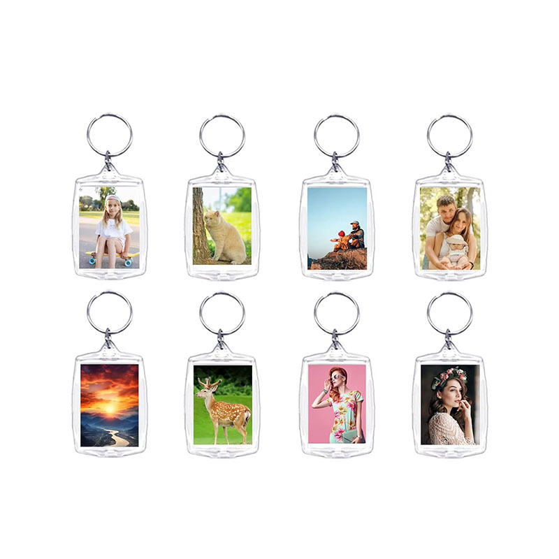 Wholesale PMMA Acrylic Photo Frame Keychain Custom Craft