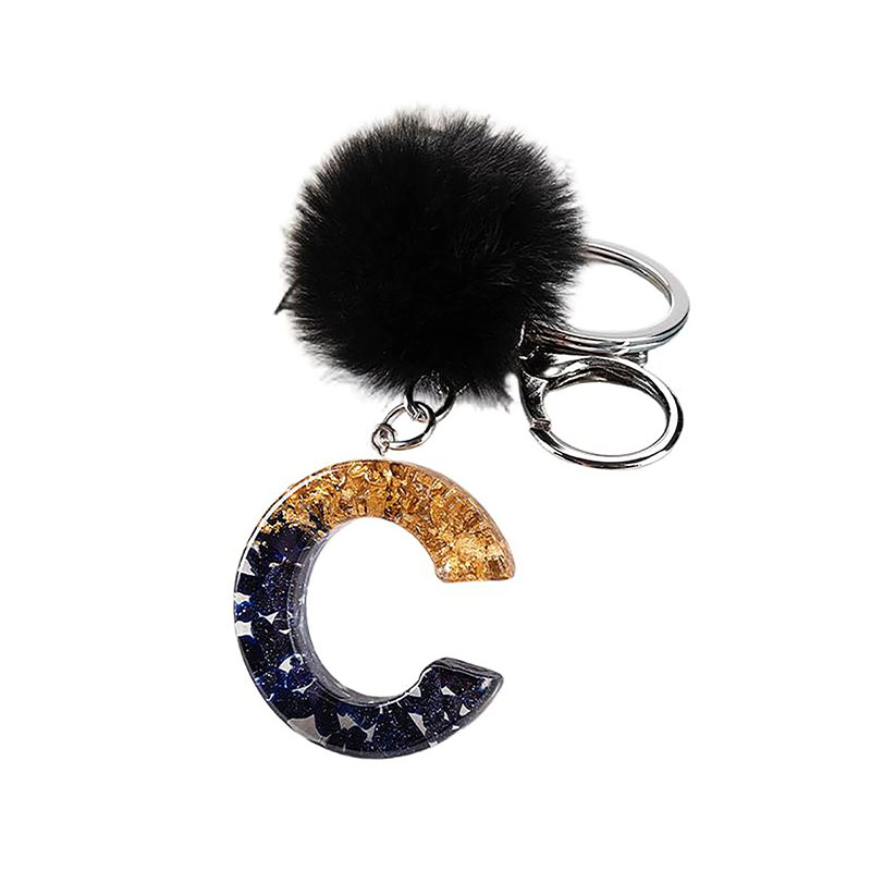 Cartoon Acrylic Photo Keychain Letter Design Promotion