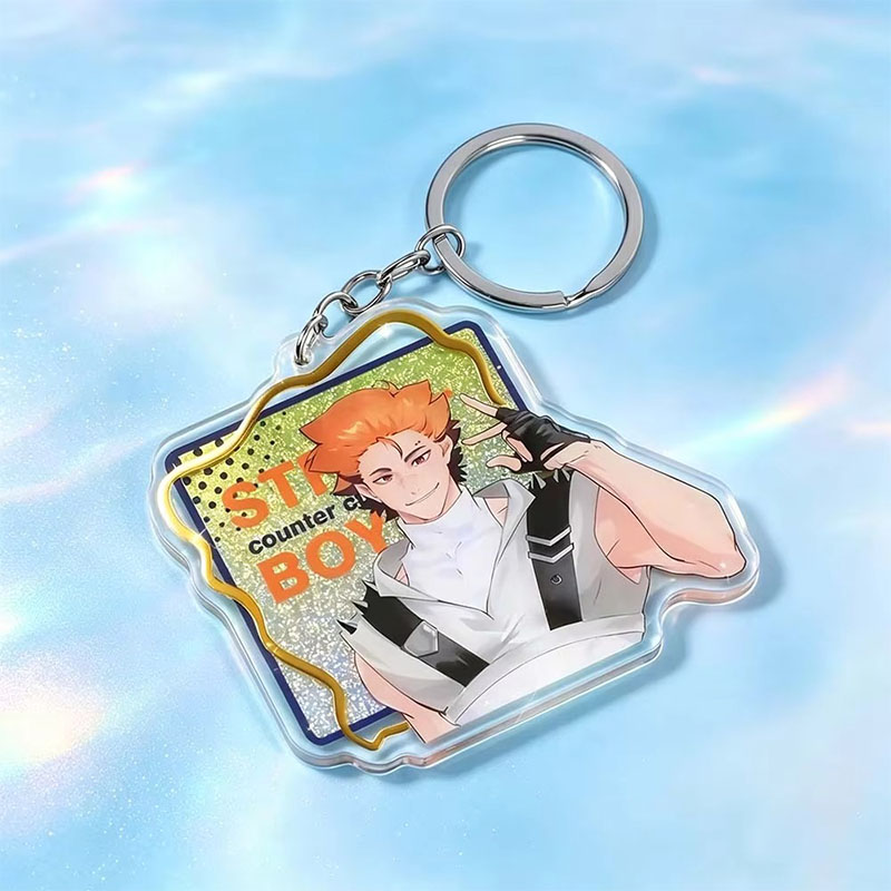 Custom Cartoon Acrylic Pencil Keychain Stationery Accessory