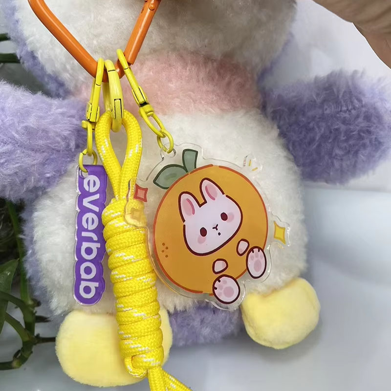Wholesale Custom Plastic Acrylic Transparent Digital Rectangle Anime Character Mobile Phone Keychain Personalized LOGO Souvenir