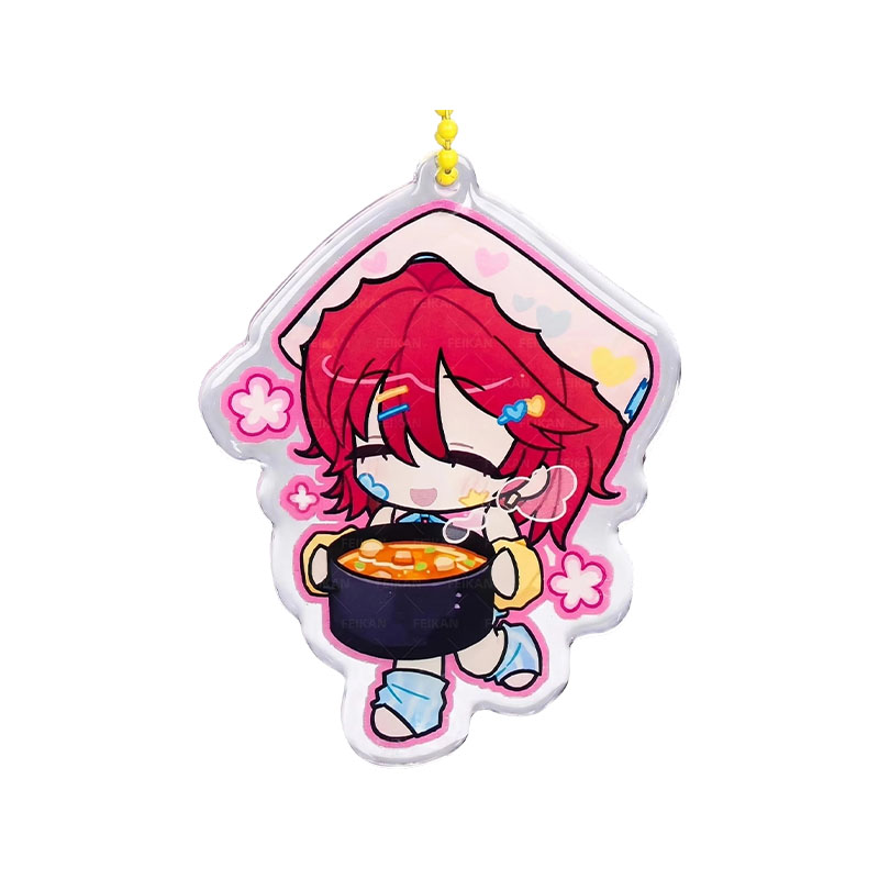 Custom Irregular Acrylic Keychain Fashion Pendant Design