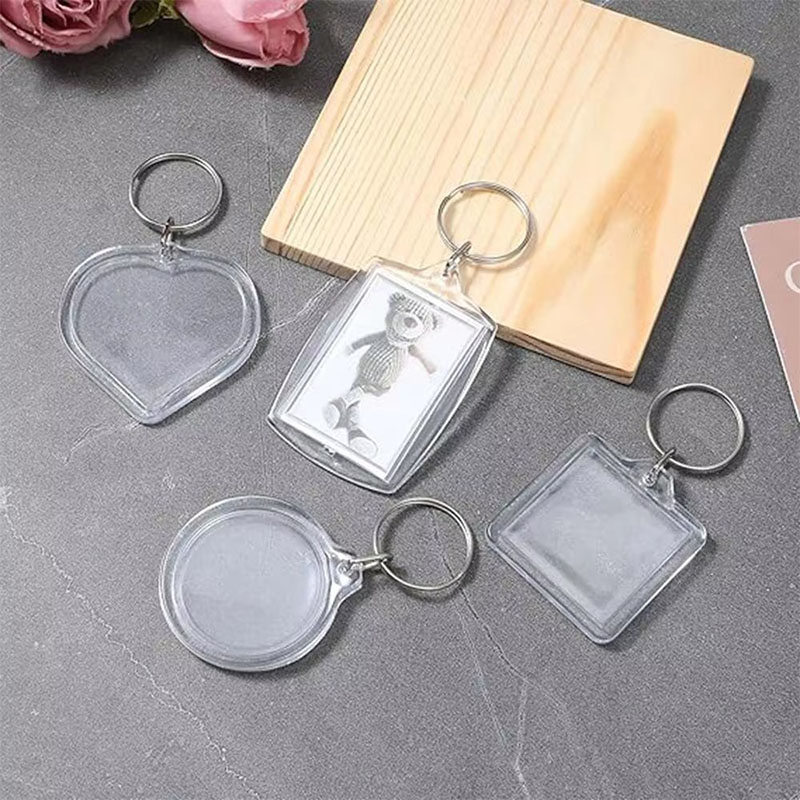 Blank Acrylic Photo Frame Keychain Personal Photo Insert