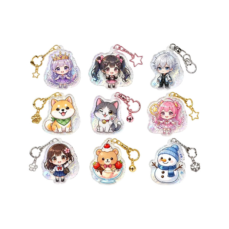 OEM Custom Logo Acrylic Keychain Low MOQ Production