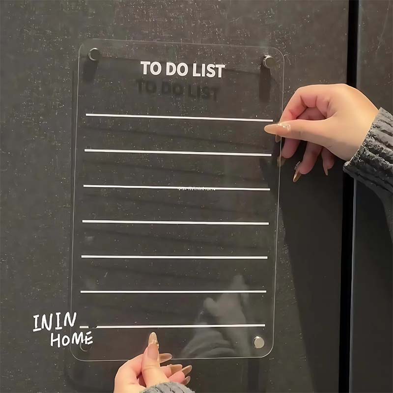 Acrylic Memo Keychain Magnetic Erasable Message Board
