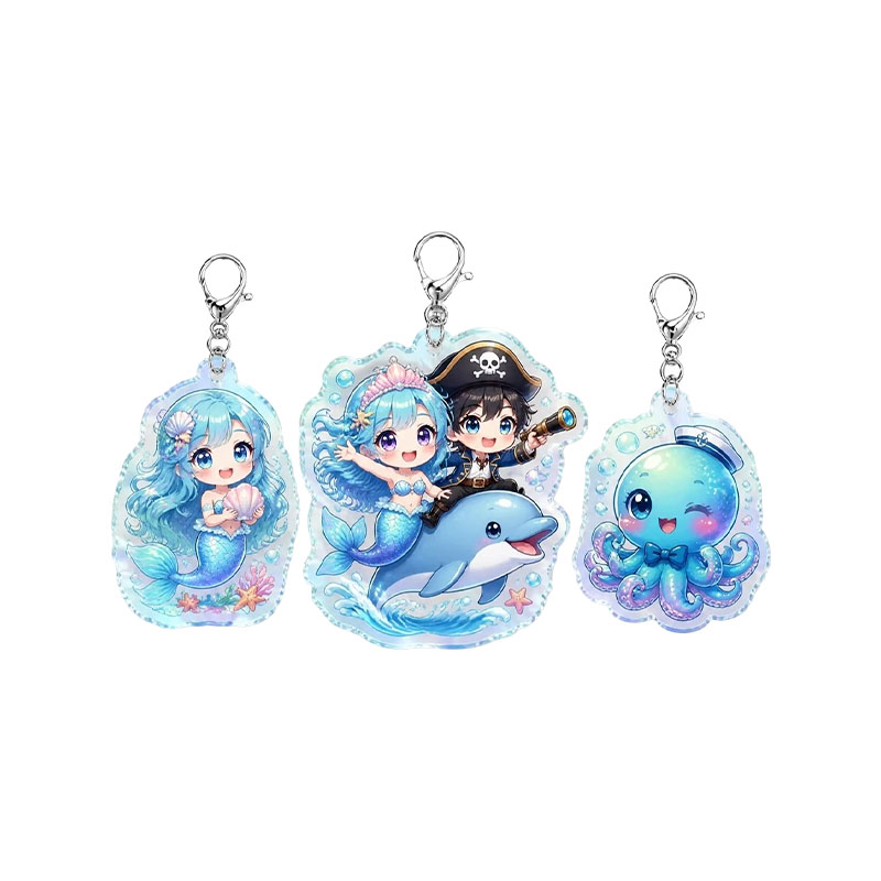Wholesale Anime Acrylic Keychain Custom Logo Epoxy Charm