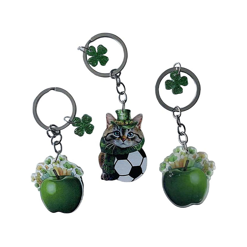 Custom Fruit Acrylic Keychain Clover Digital Printed Charm
