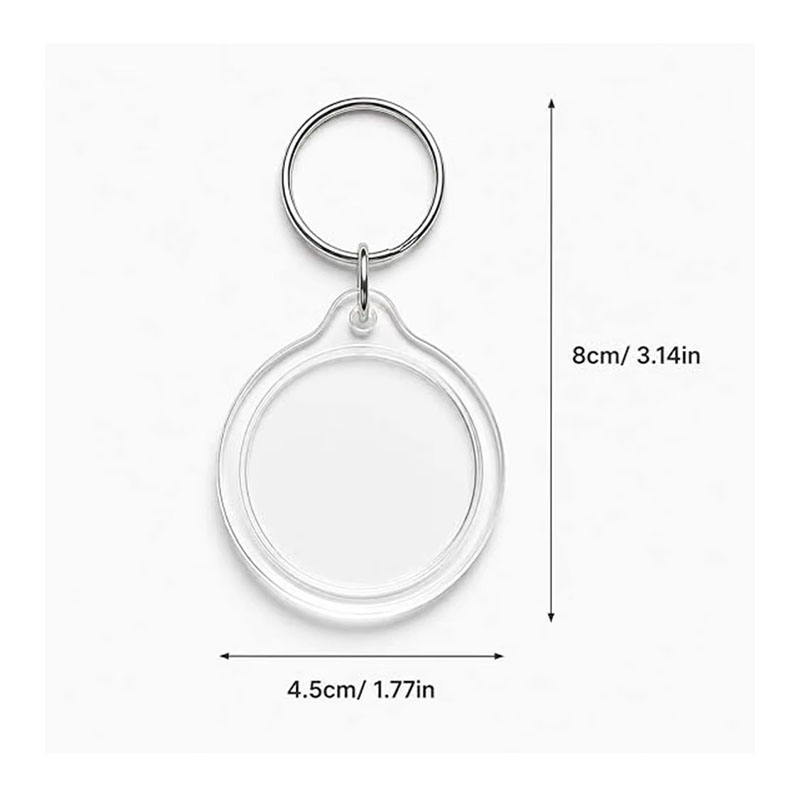 High Clarity Acrylic Photo Frame Keychain Custom Portrait