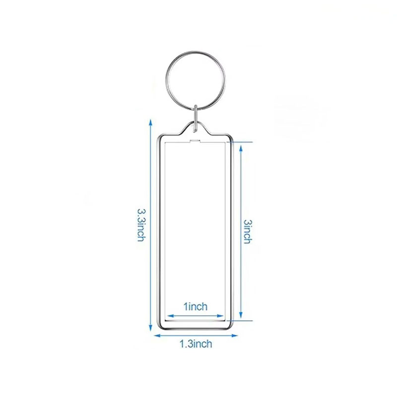 Shatterproof Acrylic Photo Frame Keychain Photo Slot Holder