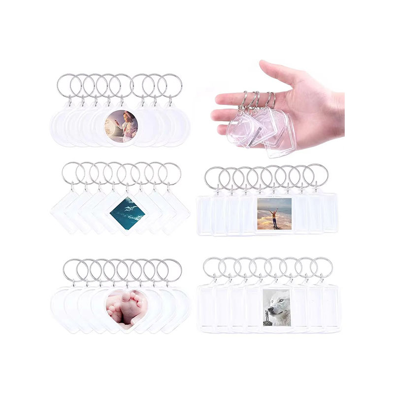 Durable Acrylic Photo Frame Keychain DIY Photo Craft