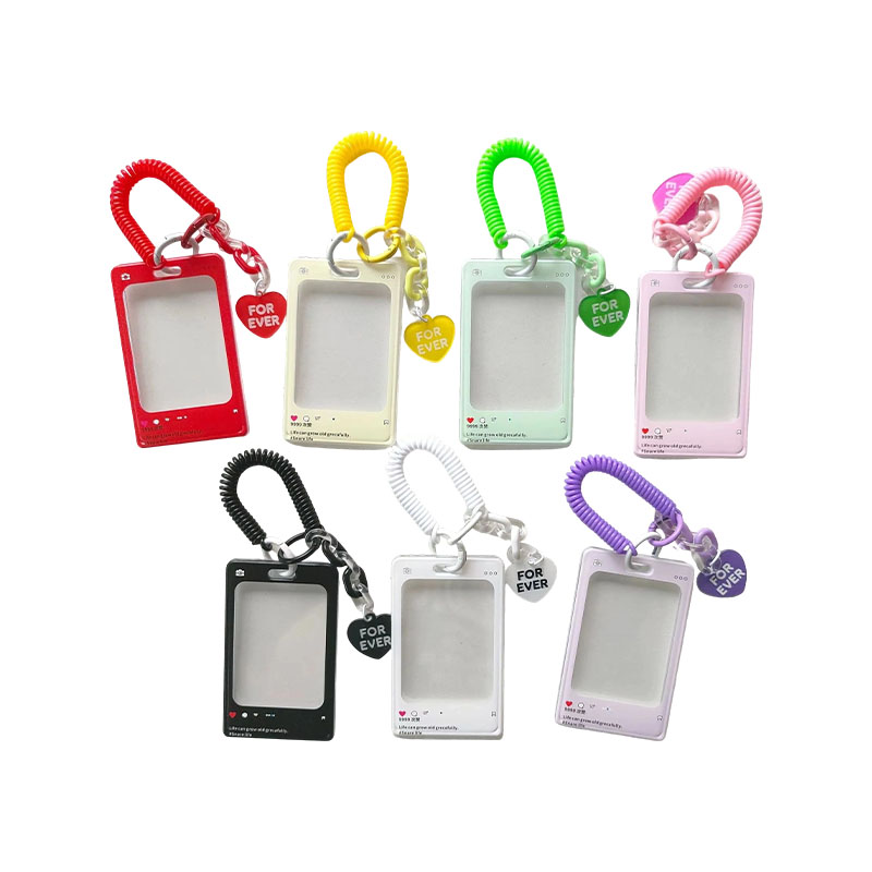 Custom Acrylic Card Holder Keychain Transparent ID Display