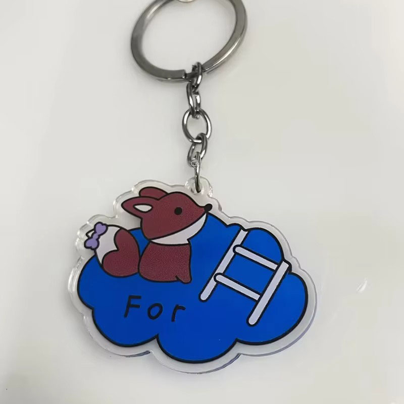 Wholesale Customization of Factory Acrylic Cute Animal Keychains Lightweight Bag Pendants Jewelry Gifts Souvenirs Small Gifts