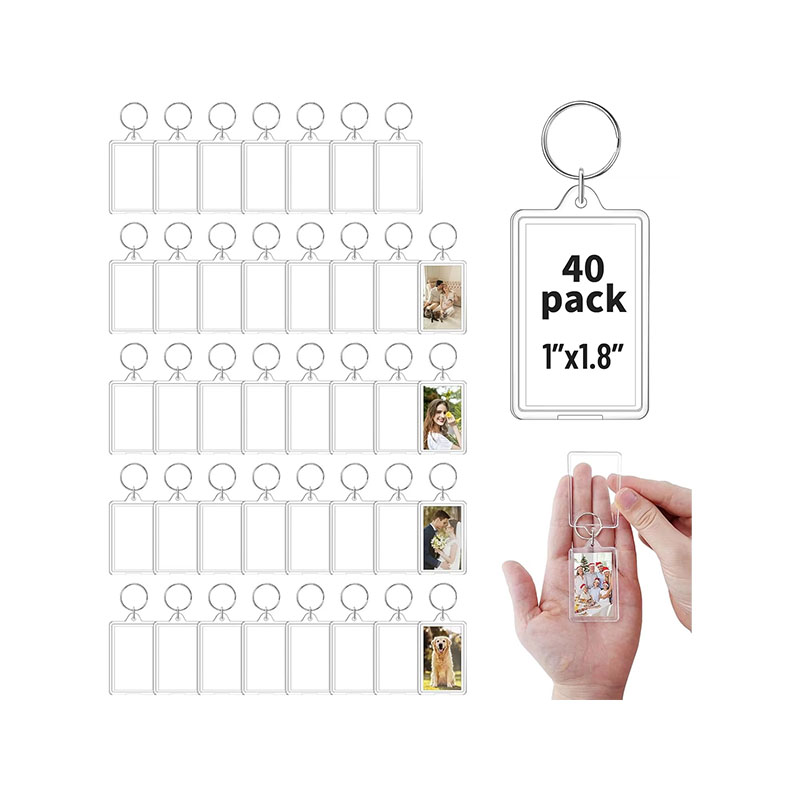 UV Printed Acrylic Photo Frame Keychain Waterproof Custom