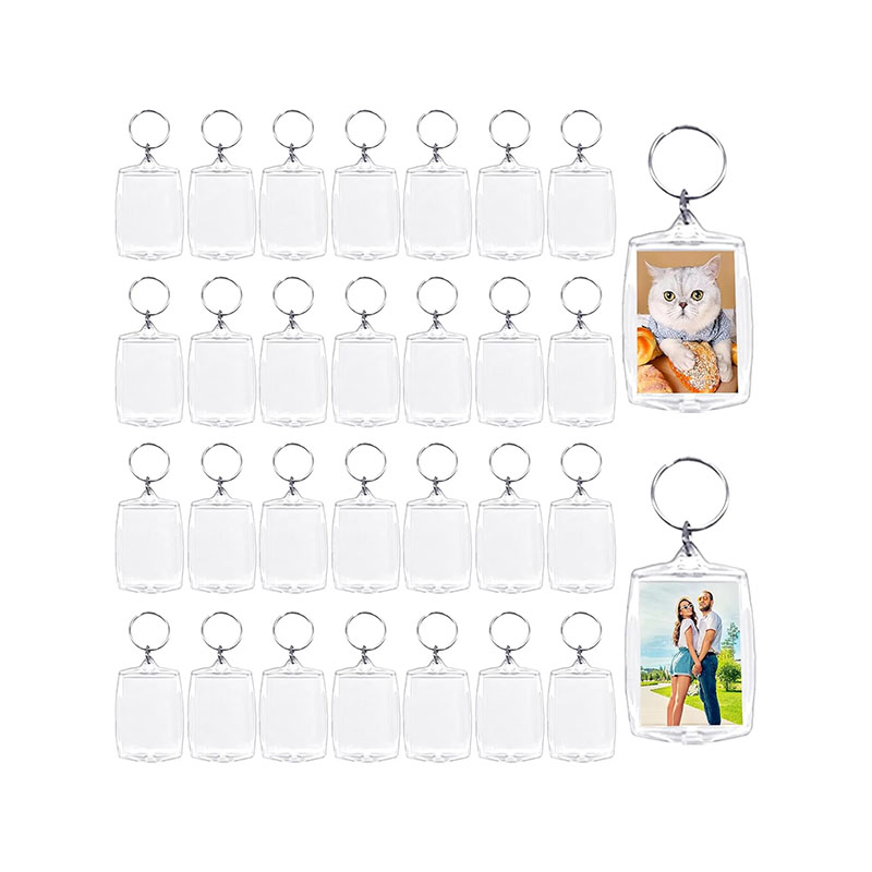 Wholesale PMMA Acrylic Photo Frame Keychain Custom Craft