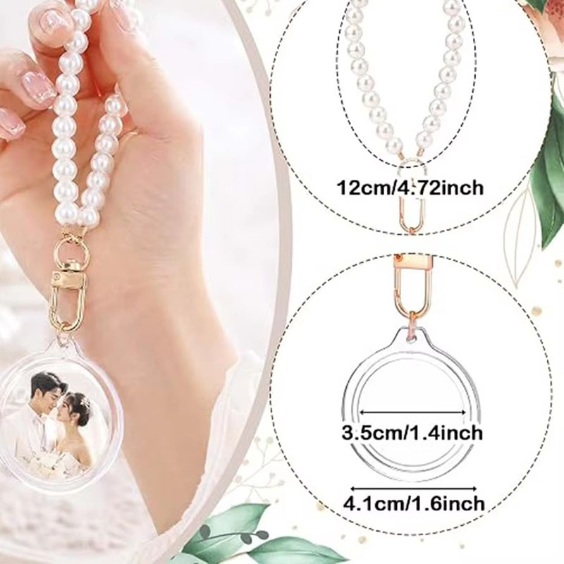 Wholesale Acrylic Photo Frame Keychain Custom Display Ring