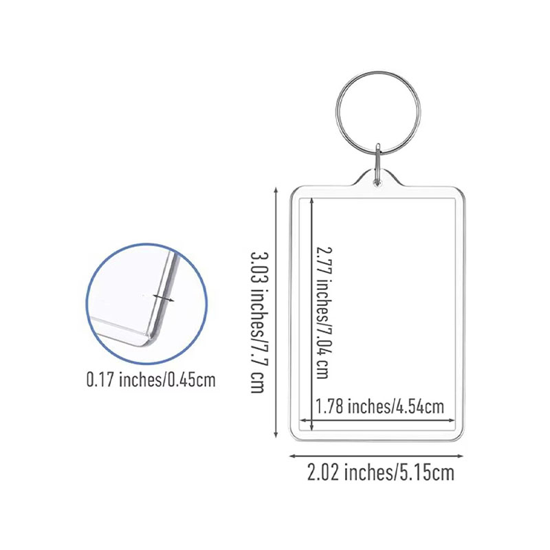 Bulk Acrylic Photo Frame Keychain Blank Craft Supply