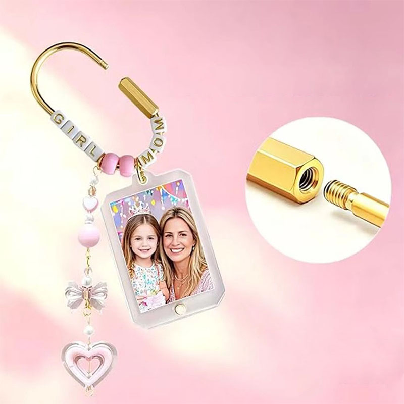 Premium Acrylic Photo Frame Keychain Custom Photo Insert