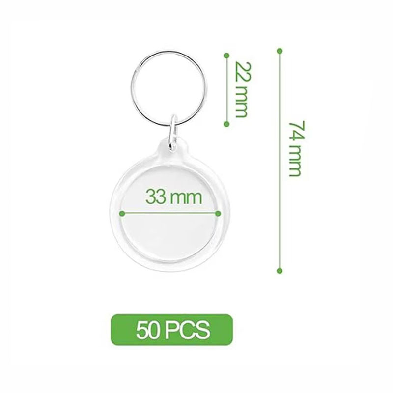 Multi Size Acrylic Photo Insert Keyring DIY Craft