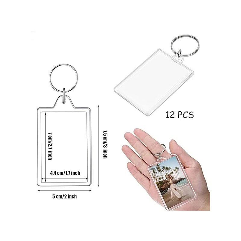 Mini Portable Acrylic Photo Frame Keychain Memory Ornament
