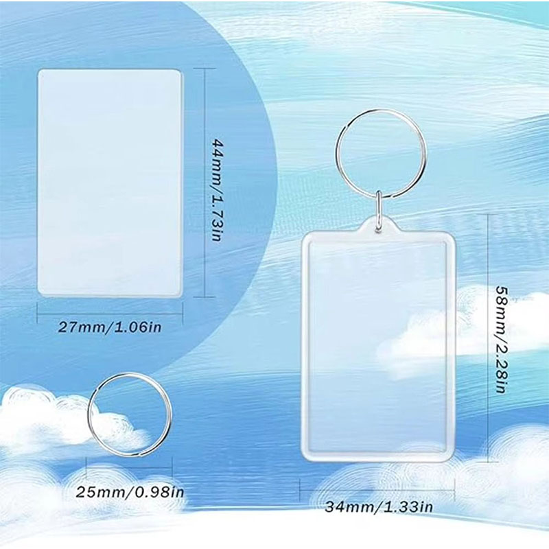 Blank Acrylic Photo Frame Keychain Graduation Souvenir Ornament