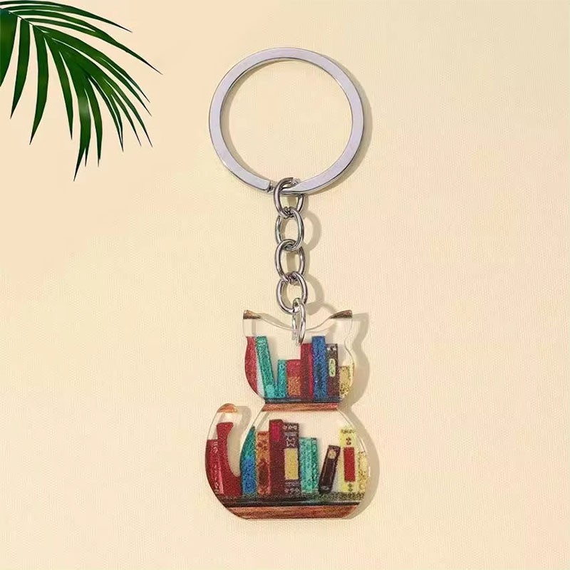 Customized Wholesale Acrylic Double-Sided Pendant Keychain Promotional DIY Accessories with Cartoon Style